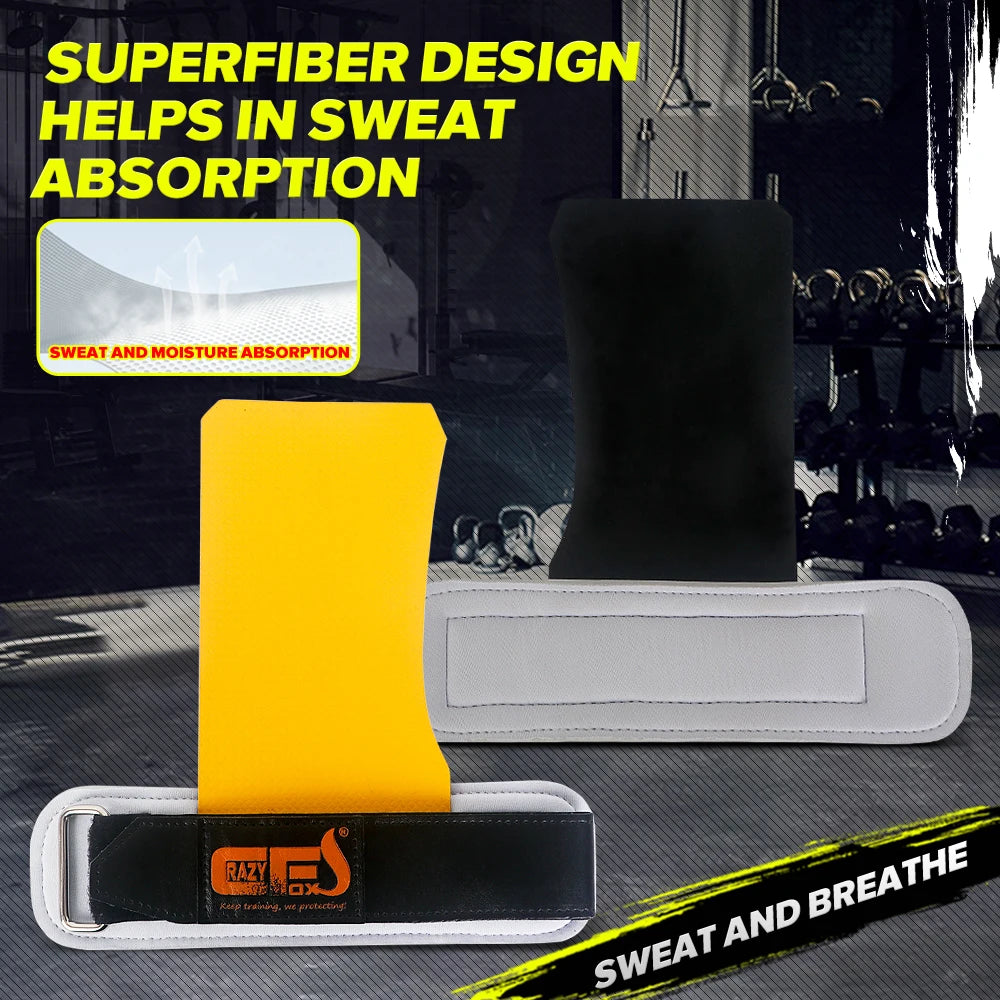 Weight Lifting Grips Gym Gloves Men Alternative Power Lifting Hooks for Deadlifts Neoprene Padded Wrist Support Calleras