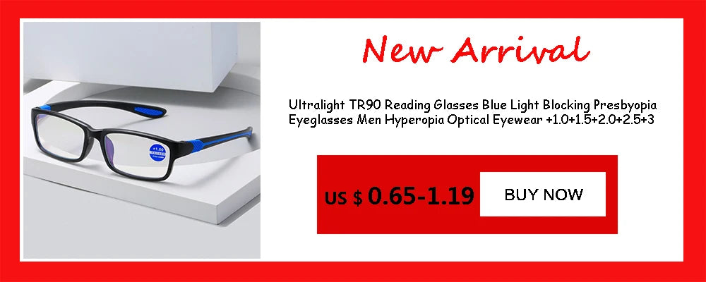 New Anti Blue Ray Reading Glasses Smart Automatic Zoom Reading Glasses Autofocus Power +1.0(100) ~ +7.0(700) Half-Rim Unisex