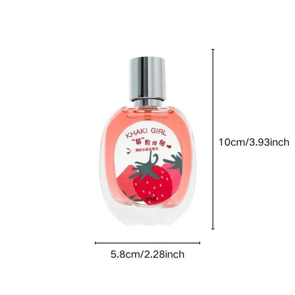 Young Girl Fruity Fragrance Women Perfume Light Long Lasting Sweet Scent of Grape Strawberry Orange 30ml Portable Fruity Perfume