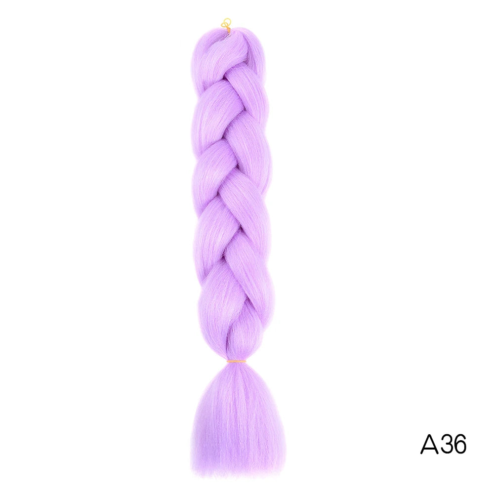 Synthetic 24Inch Long Jumbo Braids Extensions Yaki Straight Braiding Hair Afro Ombre Color Hair for Women