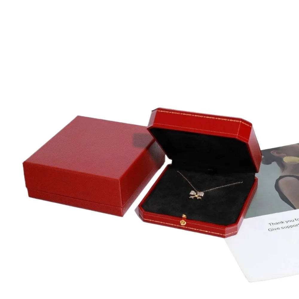 Customizable LOGO Vintage Octagonal Gold Text Storage Box Ring Earnail Bracelet  Jewelry Packaging Case Collection Storage Box