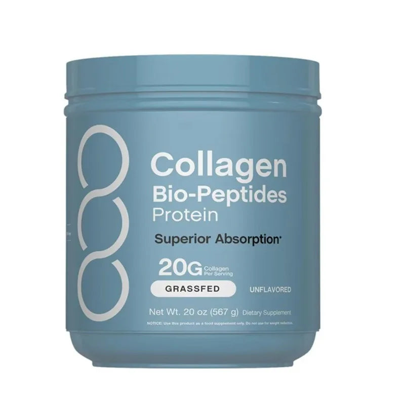 Collagen Peptides Powder 20g Per Serving, 18g Protein, Grass-Fed Bovine, Unflavored Daily Beauty Active Lifestyle Support, 567g