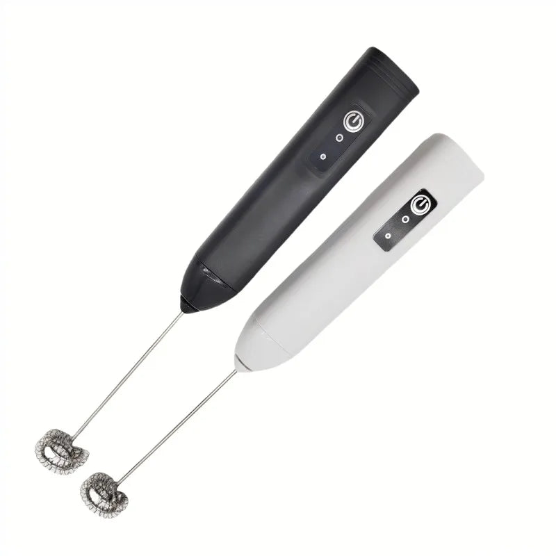 Electric Milk Frother + Egg Beater Wireless Type-C Charging 3 Speeds Mini Handheld Foam Maker Coffee Whisk Cooking Tools