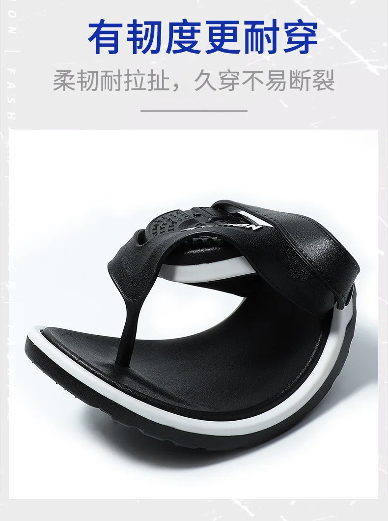 Flip-flops men's fashion trend summer foreign trade cross-border external wear breathable and wear-resistant toes two sandals