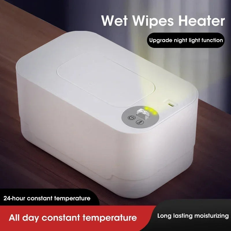 Portable USB Baby Wipe Warmer With LED Display Wet Towel Dispenser Heating Box For Home Car Travel Diaper Changing