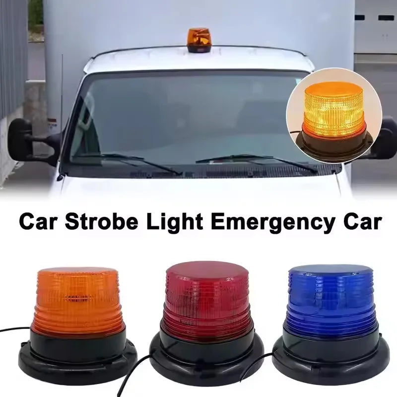 1/2pc Magnetic Flashing Yellow Emergency Lamp Safety Alert Light need AAA Battery Power for Outdoor Camping Road Safety Light