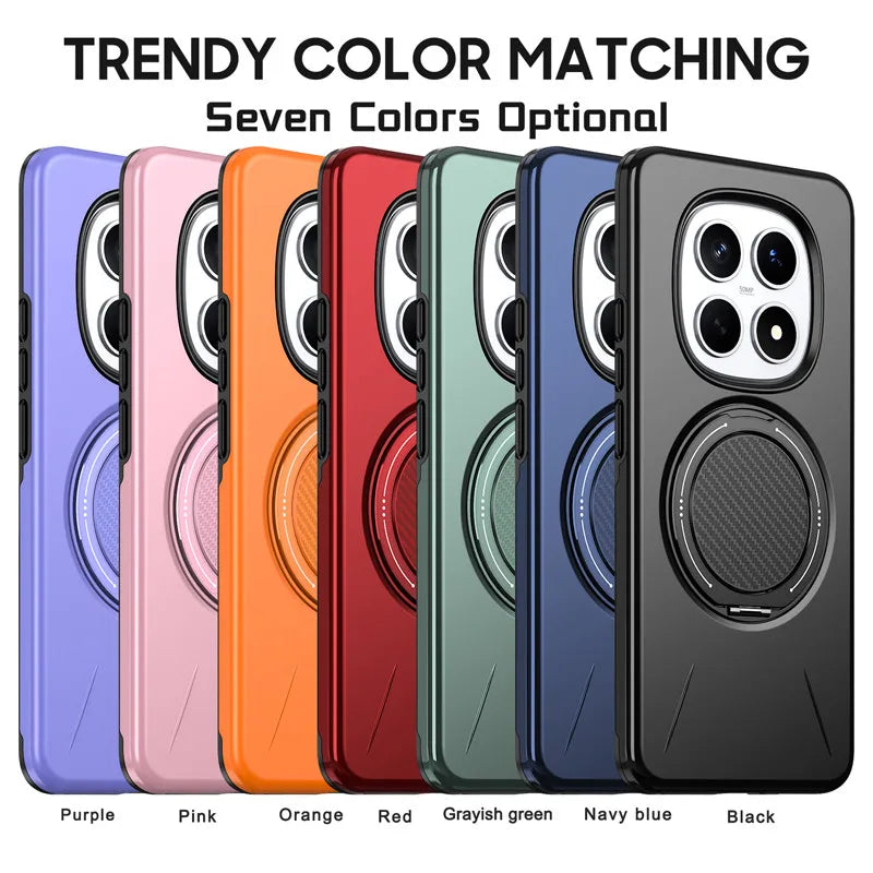 For Xiaomi Redmi Note 15 Pro Plus, 15 Pro 5G Magnetic Case ELVEV Anti-scratch Hard PC Bracket Suction Phone Cover