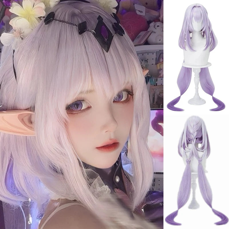 New Castorice Cosplay Synthetic Wig Halloween Christmas Role Playing Party Comic Exhibition Game Honkai Star Rail Long Ponytails