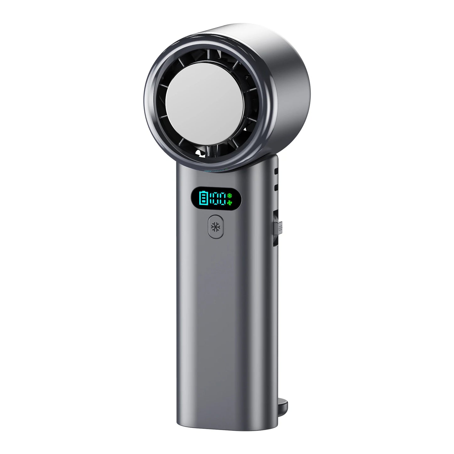 Ice Compress High-Speed Cooling Fan Handheld Fans USB Rechargeable Portable Mini Fan LED Digital Display, Travel, Camping