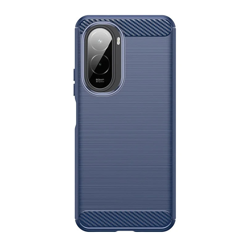 For Poco M7 Case Cover Xiaomi Poco M7 Capas Shockproof Phone Bumper Armor Coque Carbon Fibre Back TPU Soft Fundas Poco M7 Cover