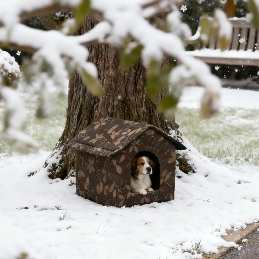 Winter Waterproof Cat House Bed Outdoor Warm Shelter Dog Kennel Foldable Pet Cabin Tent Insulated Supplies DropShipping