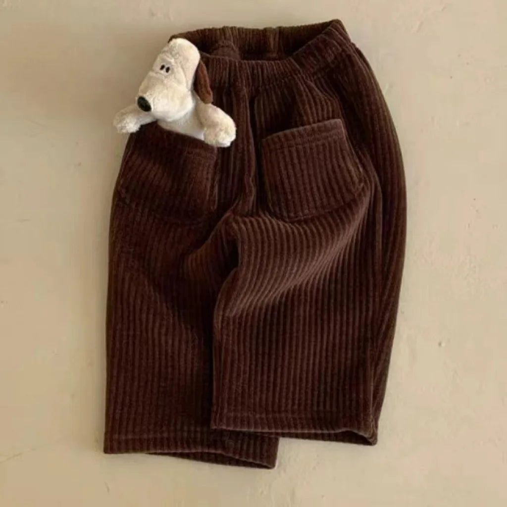 Baby Corduroy Harem Pants Autumn Winter Thicken Casual Pants Infant Toddler Solid Loose Pants Boy Girls Fashion Trousers