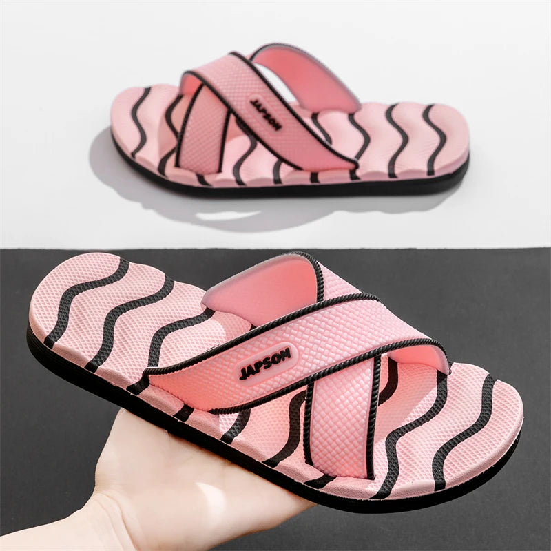 Couple Style Men's and Women's New Summer Beach Shoes Lightweight Flip-Flops Non-Slip Large Size Slippers Thick-Soled Anti-Odor