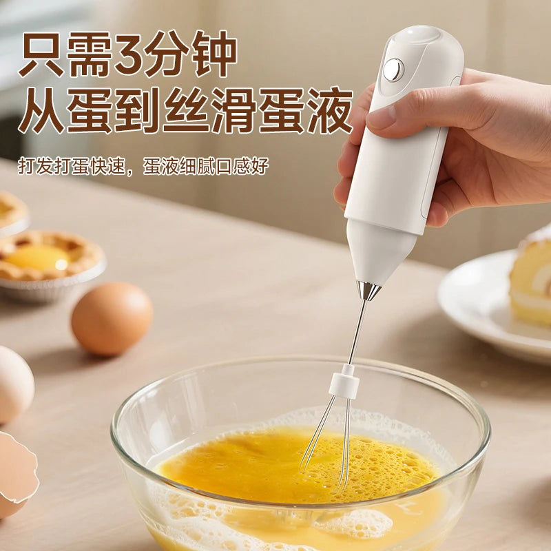 Wireless Milk Frother Electric Handheld Dry Battery Powered Blender Mini Coffee Maker Whisk Mixer For Coffee Cappuccino Cre