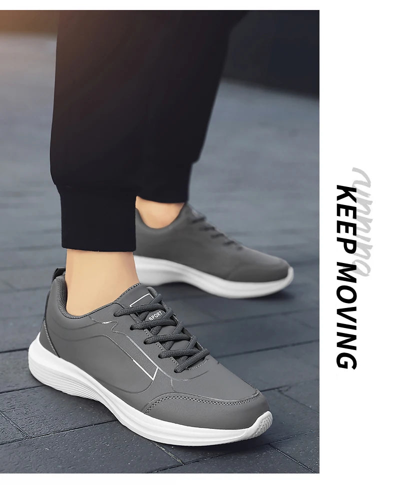2024 New Sneakers Men Casual Shoes Comfotable Lightweight Men High Quality Running Shoes Outdoor Waterproof Leather Sport Shoes