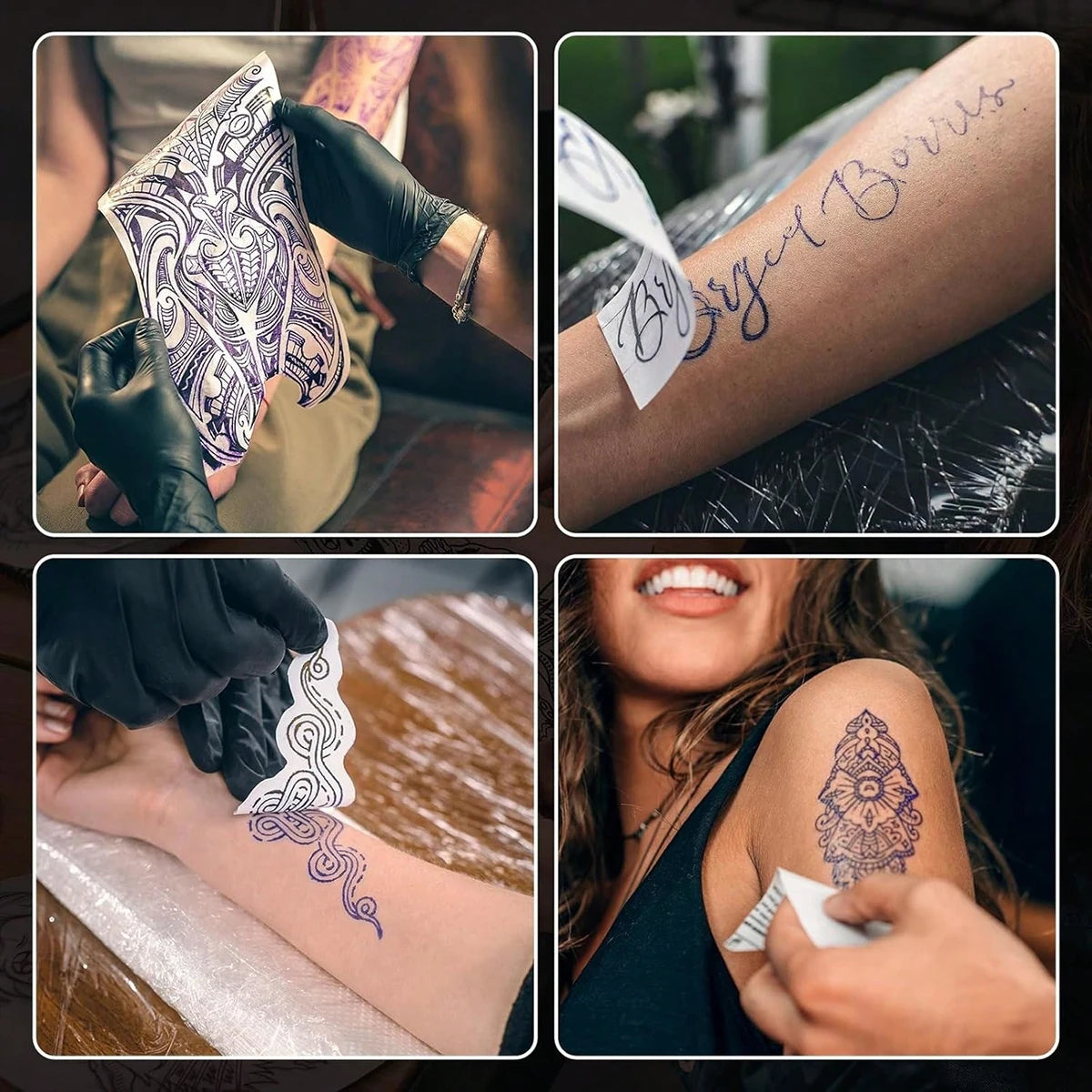 200/100/50/10 tattoo transfer paper, A4 size template paper, 4-layer transfer template, set consumables