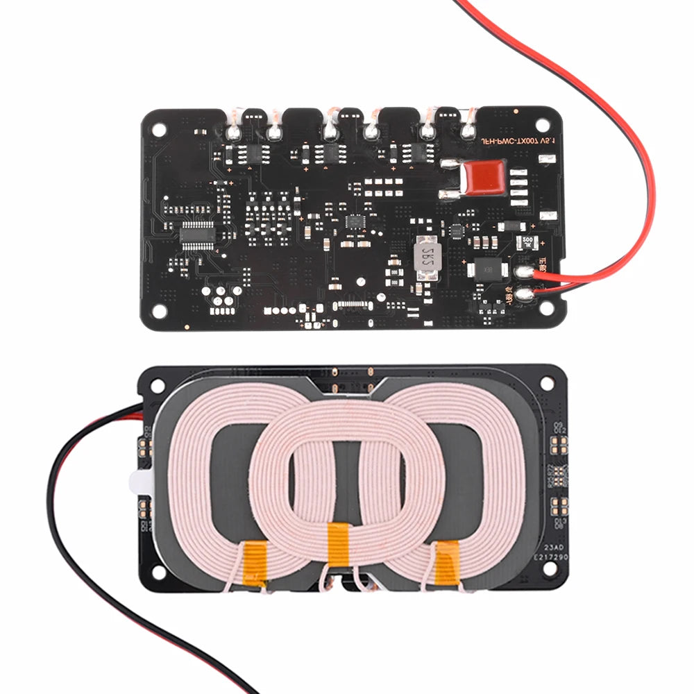 Wireless Car Charger 3 Coil Motherboard pcba 15W Fast Charging high-Power Wireless Charger Transmitter Module 12V-24V Input