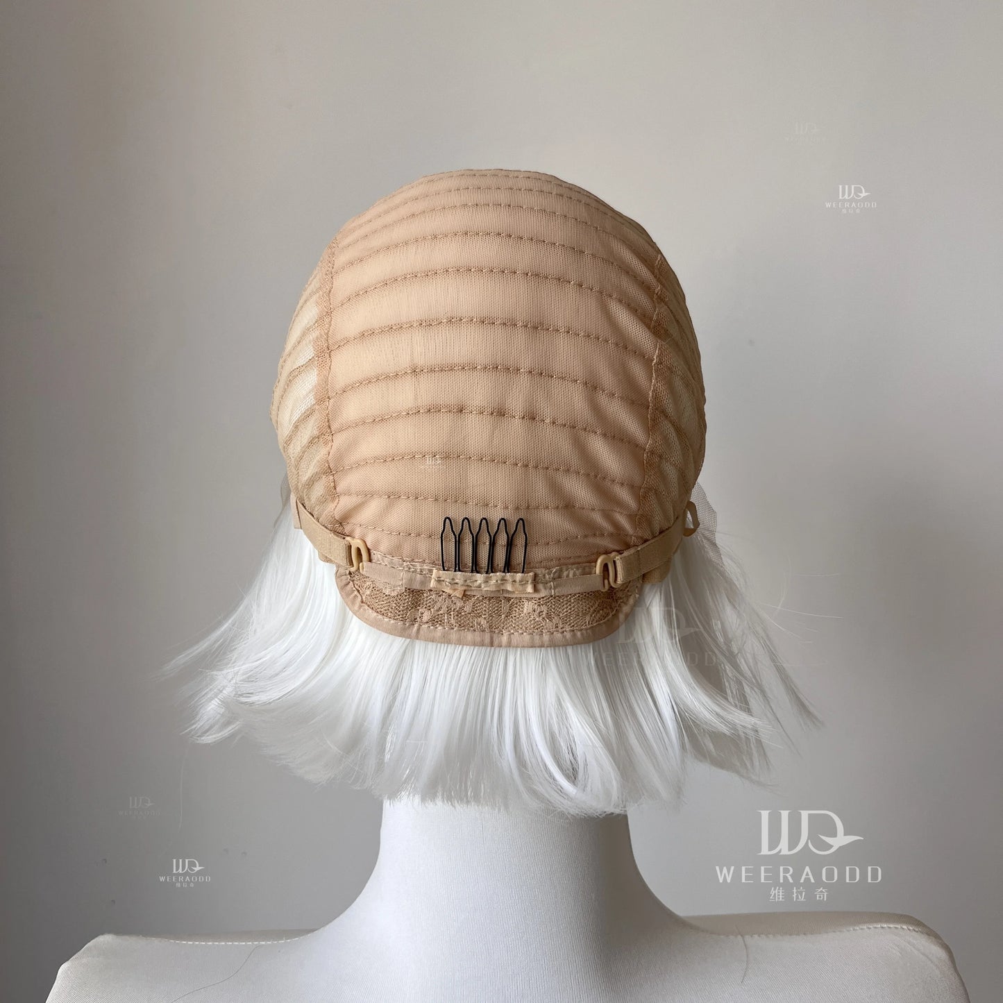 White Wig Short 8Inch 13*4 Lace Front Wig for Man Sliver Blonde Heat-resistant Fiber Hair Wig for Cosplay Synthetic Wigs