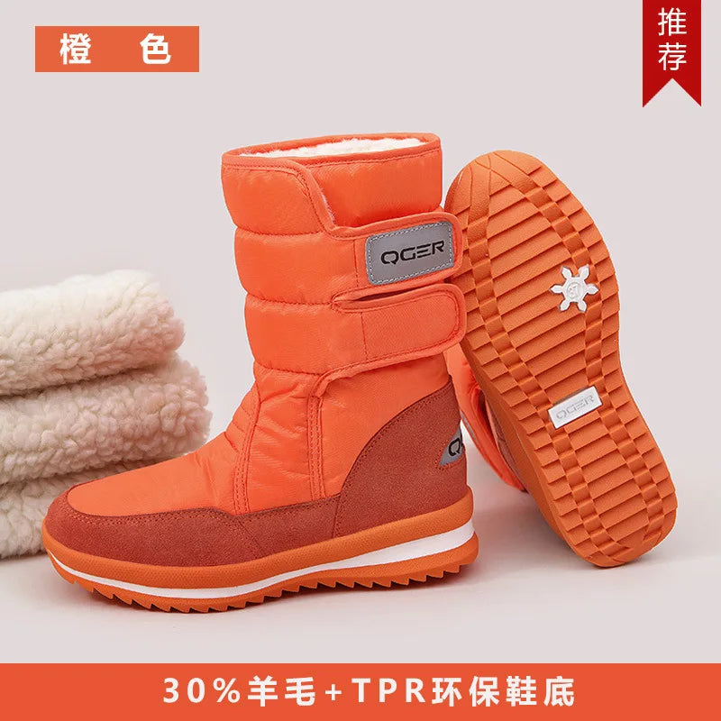 Women Snow Boots Space Deer Waterproof Dropshipping With Fur Casual Ladies Work Safety Shoes Birthday  Gift Present