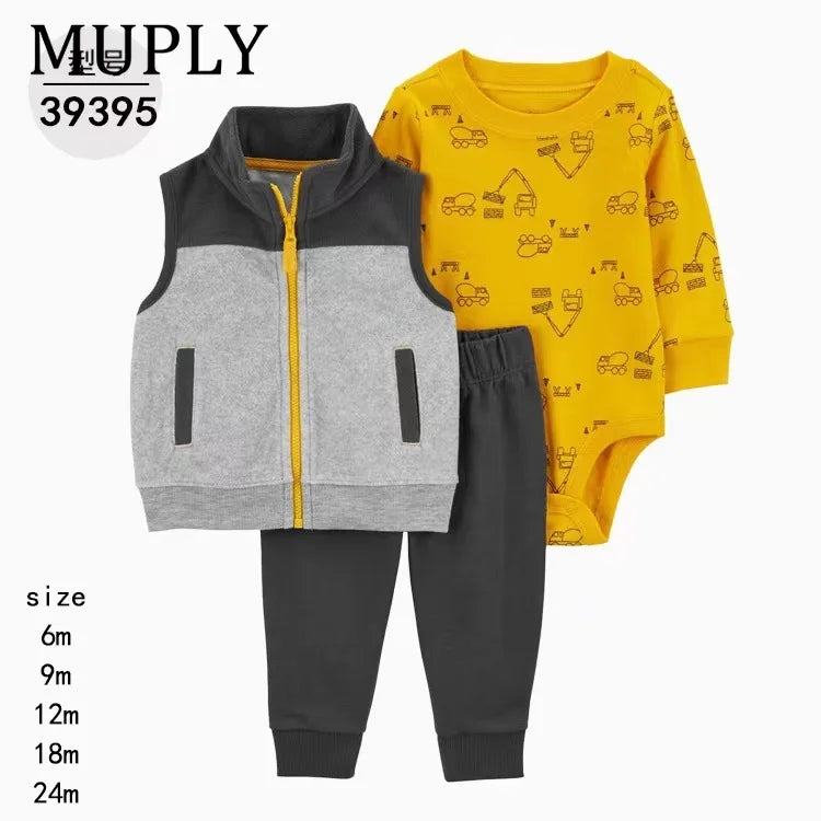 3-piece Suit Summer Baby Clothes Sets Baby Short Sleeve Shorts Cover Clothes Cute Girls Bebe Children Cotton 100% Clothing 6-24M