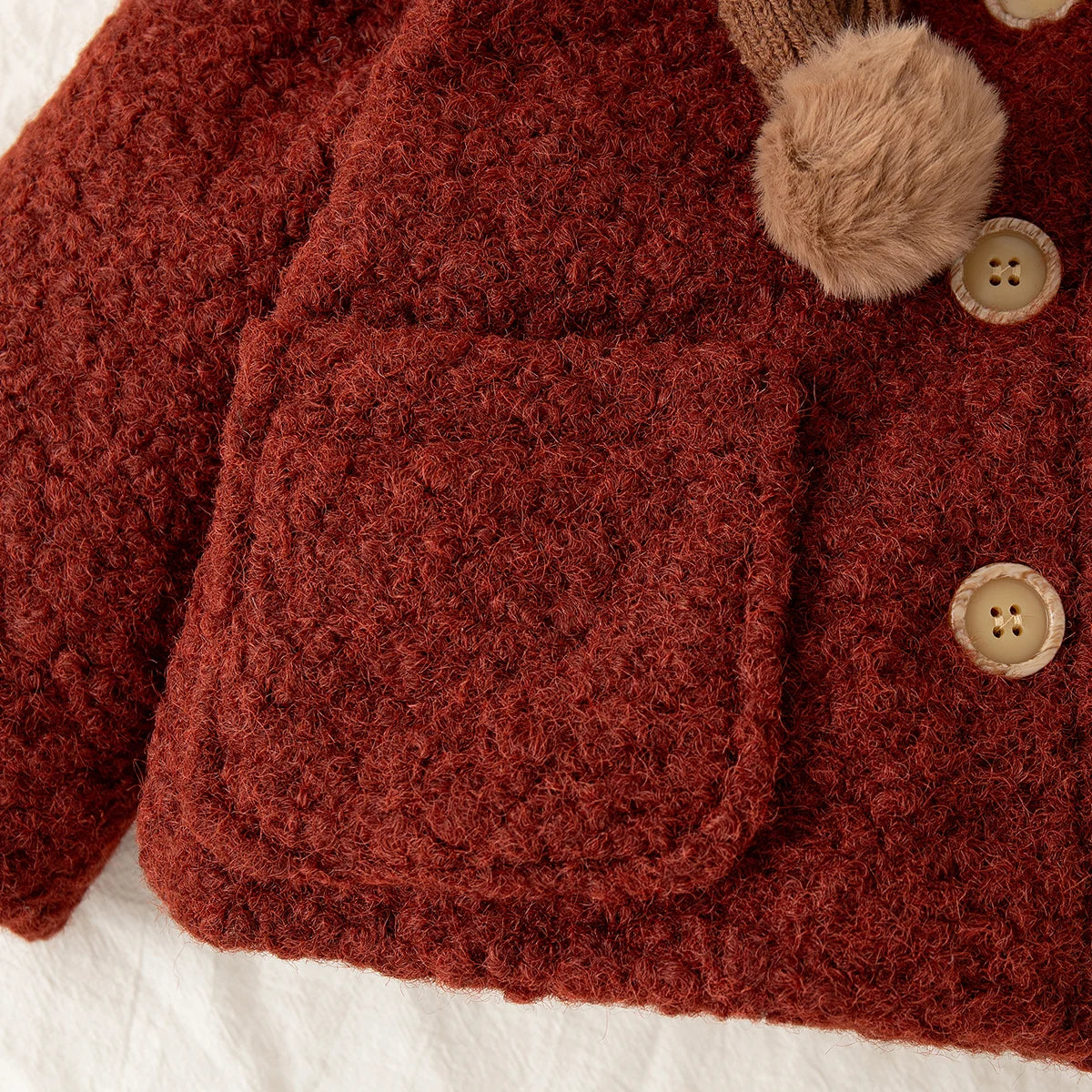 Winter New Thick Warm Baby Girl Coat, Christmas Party Children'S Clothes With Free Scarf (9 Months - 4 Years Old)