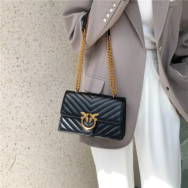 2026 high-end luxury women's handbag elegant leather handbag fashionable crossbody bag retro shoulder bag