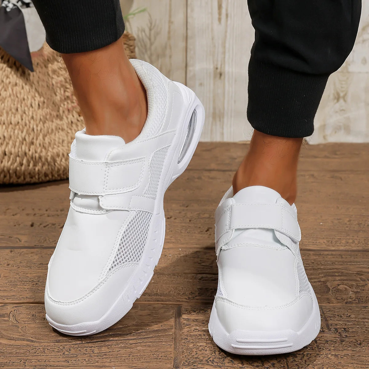 Pure White Nursing Shoes For Doctors Nurses Hospital Working Men Women Leather Sneakers Anti-skid Big Size 48 49
