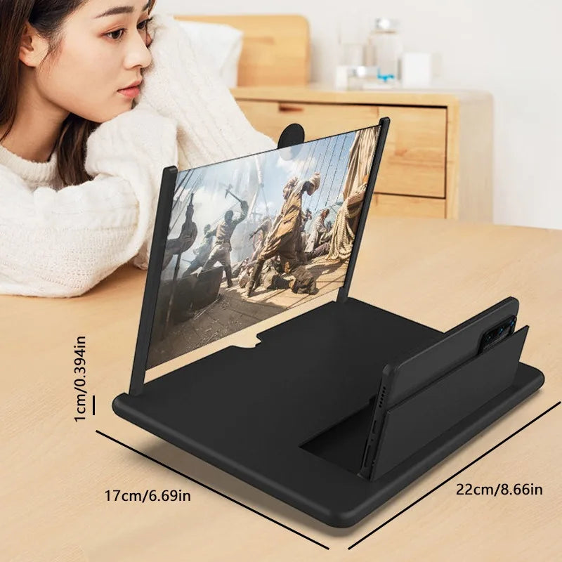 HD Mobile Phone Screen Amplifier 10/12 Inch Anti-Blue Light Eye Protection Clearer Vision Magnifier for Digital Wellbeing