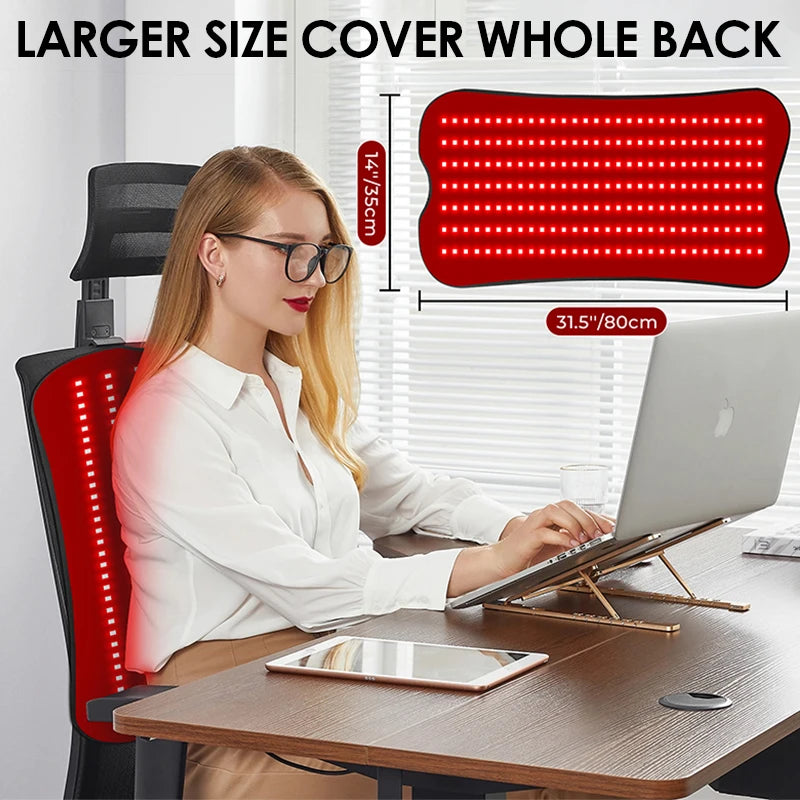 Red Infrared Light Therapy Pad LED Beauty Devices 210pcs LED Bead Red Light Belt for Face and Body Back Knee Hands Feet Relief