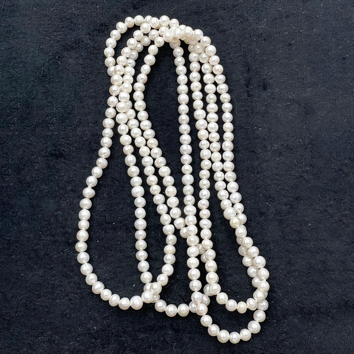 160cm Natural Freshwater Pearls Sweater Chain Round Pearl Loose Spacer Beaded for Women Men Jewelry Necklace Gift 6-7mm