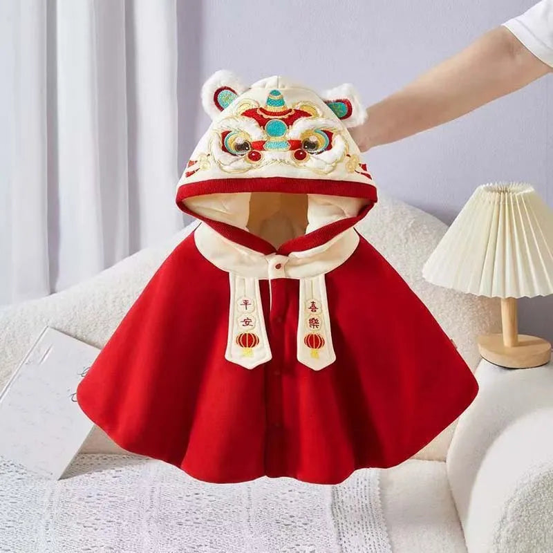 New Chinese Traditional Style Autumn/Winter New Year Cloak Clothes