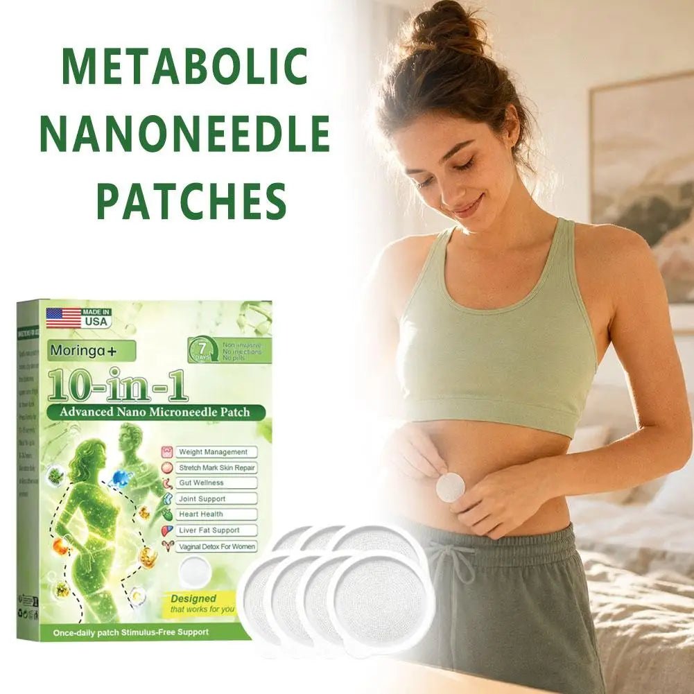 1-10X Advanced Moringa Berberine X Nad Patches - Comprehensive 10-In-1 Wellness Support Promote Internal Balance for Women Men