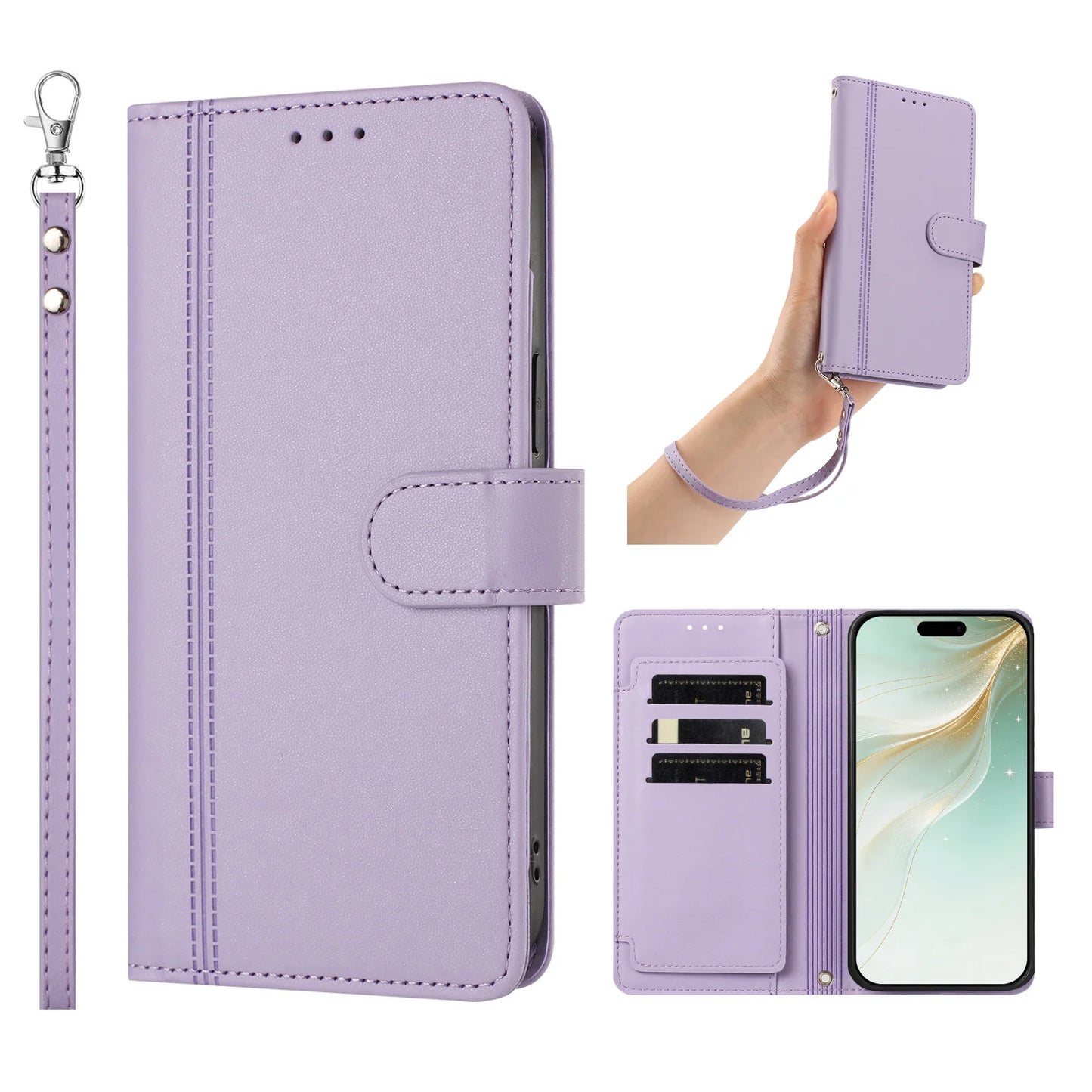 PU Leather Flip Phone Case For Oneplus 8T 9R 10T 11R 12R 13R 15T Holder 9 Card Slots Wallet Cover For Oneplus 13 12 11 10 9 Pro