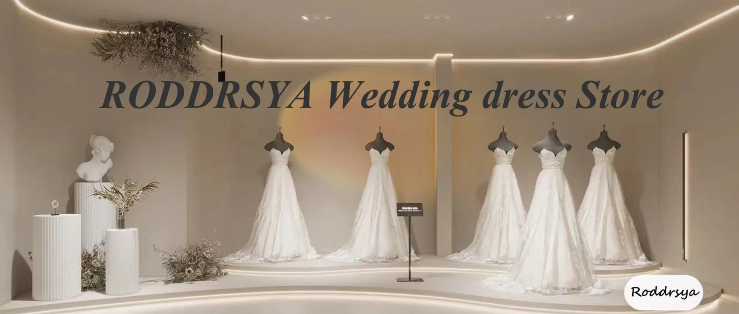 RODDRSYA Off Shoulder Ivory Wedding Dress vestido de noiva High Slit Mermaid Elegant Simple Bridal Dress Civil Woman Customized