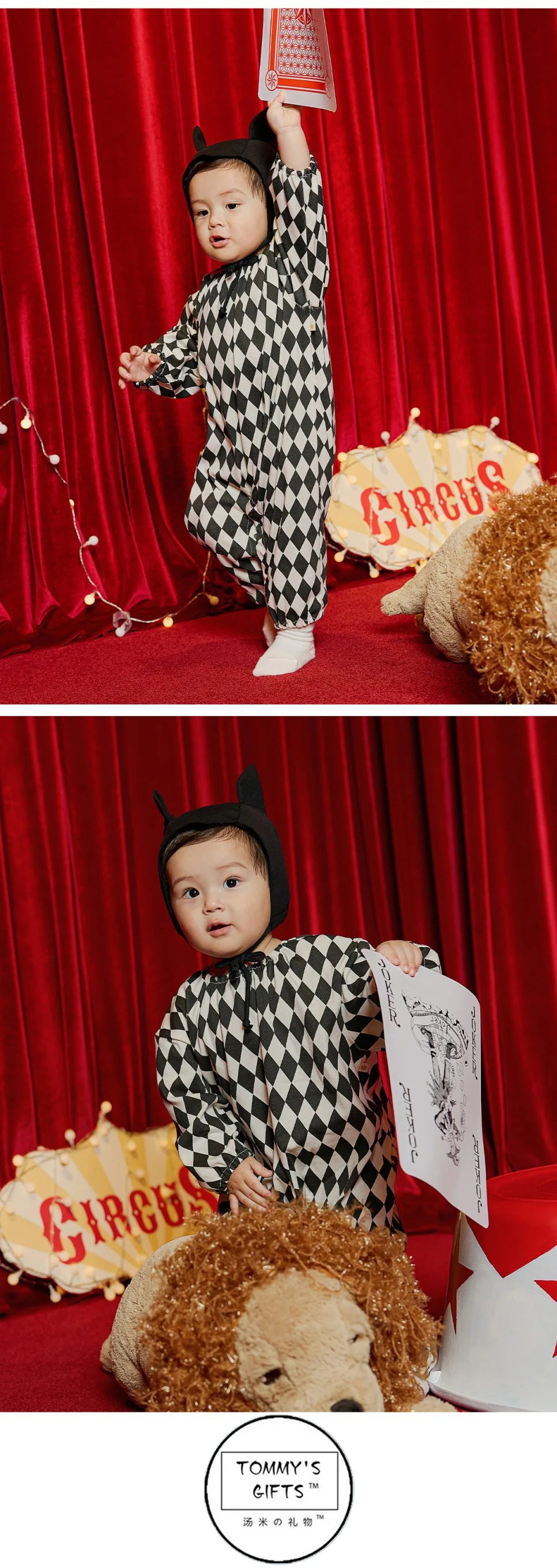 Halloween Baby Boy Clothes Baby Outfit Role Play Playing Cards Infant Party Dress Costume Cosplay Performance Boys Girls Onesie