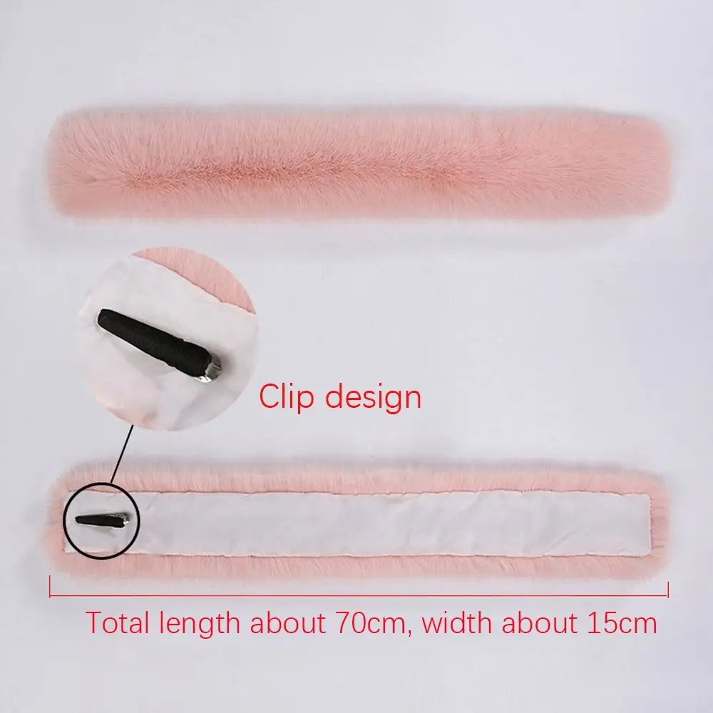 Women Hair Collar Winter Female Fur Scarf Solid Color Shawl Imitation Fur Scarf Artificial Wool Bib