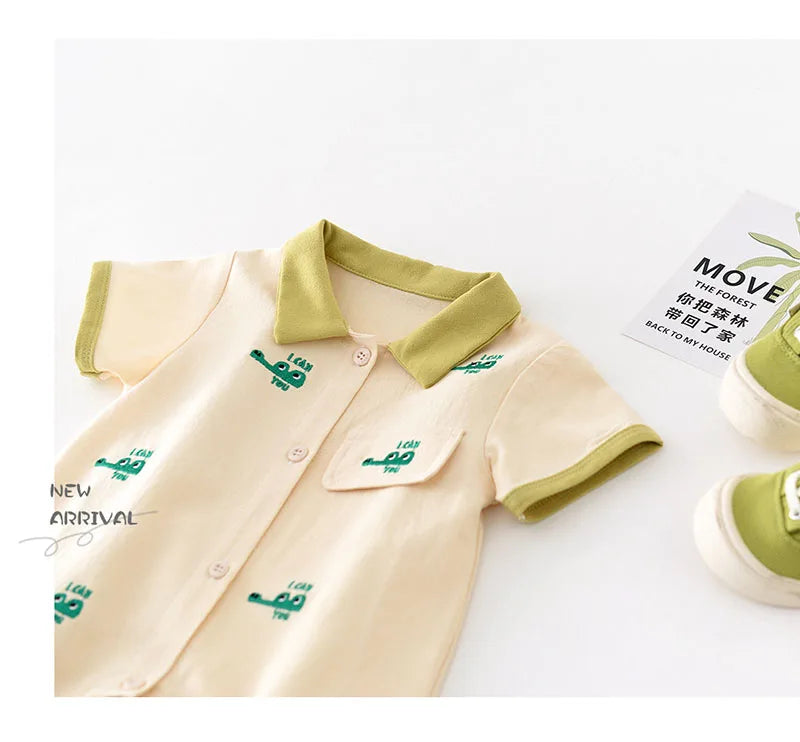 MILANCEL 2024 Baby Summer Clothes Crocodile Boys Romper Cotton Baby Boy Jumpsuit Newborn Clothing