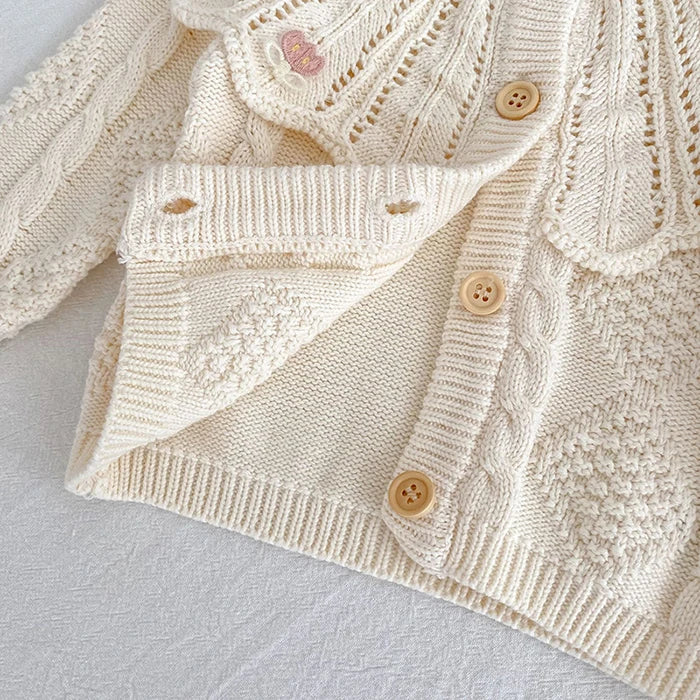 2025 New Autumn 0-3Yrs Newborn Baby Girls Sweater Coat Infant Baby Girls Knitting Cardigan Sweater Long Sleeve Cardigan Coat