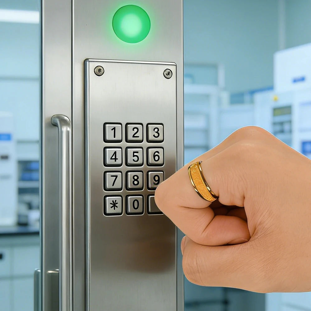 RFID 125kHz T5577 Chip Gold Epoxy Resin Ceramic Smart Ring for TK4100/EM4100 Access Control Card,Men and Women Accessories
