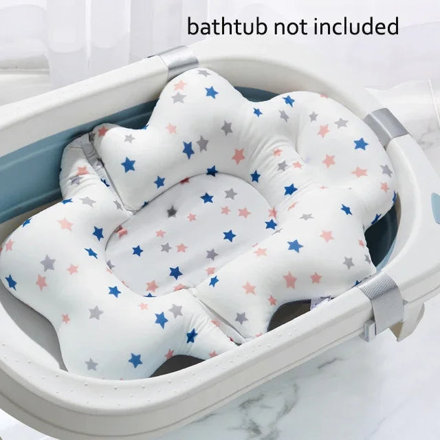 Baby Bath Seat Support Mat Shower Safety Tub Pad Newborn Bathtub Recliner Infant Anti-Slip Soft Comfort Body Cushion Baby Stuff