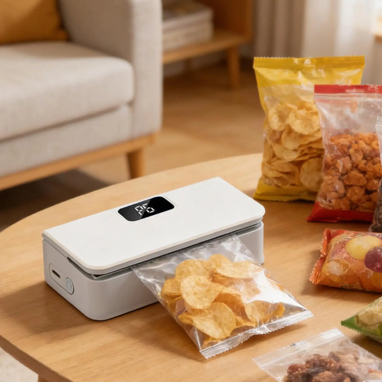 6-Mode Rechargeable Magnetic with Cutter Mini Sealer Electric Handheld Sealer Machine for Home Kitchen Restaurant Snack Chip