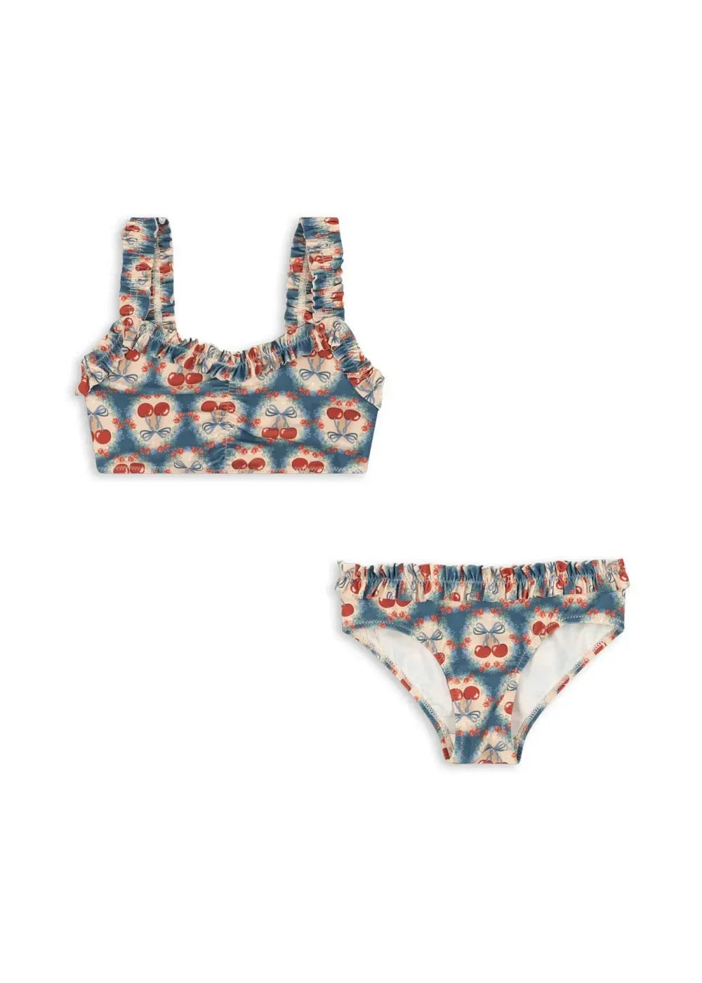 Kids Swimwear for Girls KS Brand New Summer Baby Swimsuit Cute Cherry Kids Outfit Set Holiday Beach Bikini Children Clothing