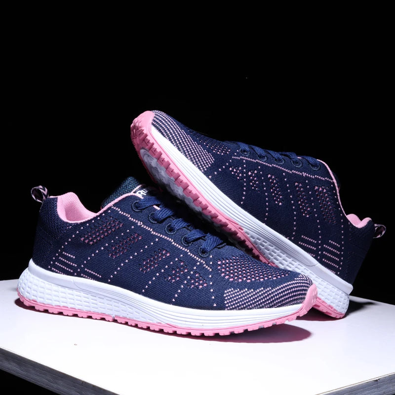 Breathable Women Running Shoes Lightweight Anti-slip Female Sports Shoes Outdoor Soft Women's Sneakers Lace Up Fashion Tennis