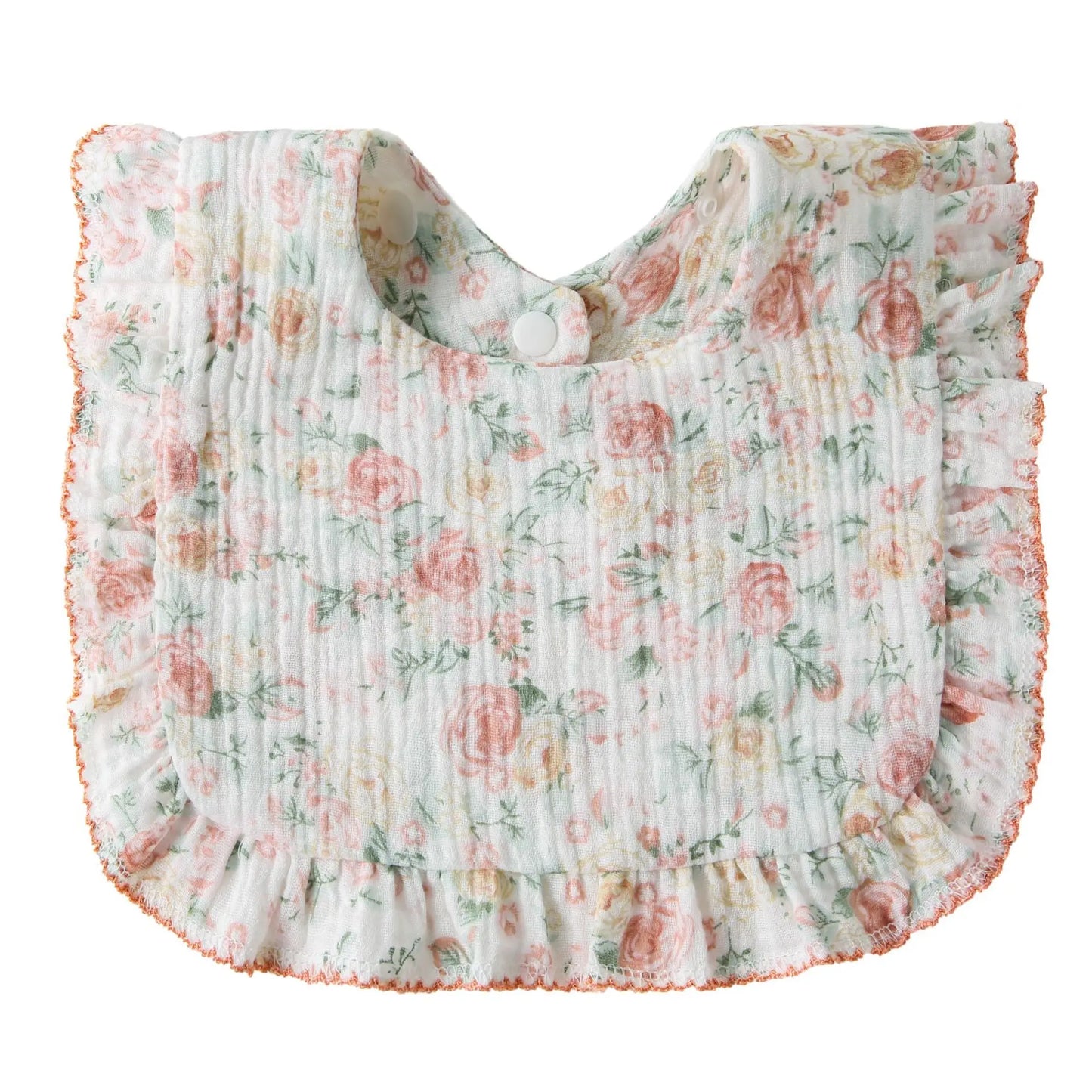 Newborn Baby Bibs Infant Burp Cloths Baby Stuff Feeding Drool Bandana Saliva Towel Toddler Ruffle Floral Bib Baby Accessories