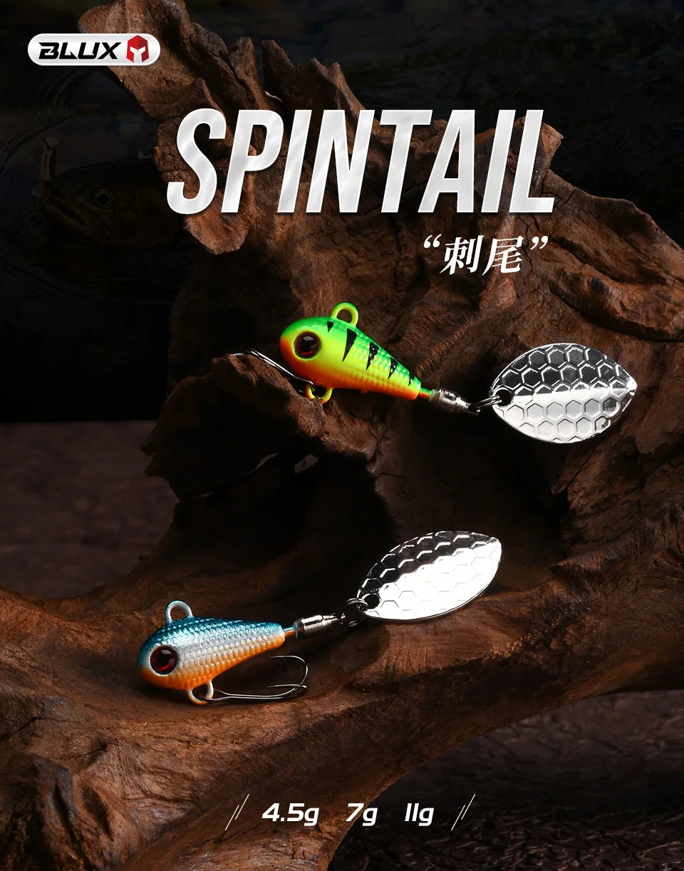 BLUX 5pcs/lot SPINTAIL Fishing Lure 4.5g 7g 11g 14g 19g Spinner Metal Vib Casting Jig Spoon Bait Freshwater Bass Tackle