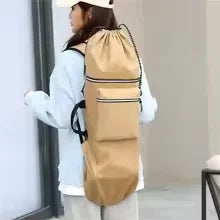 1pc Skateboard Bag, Double Rocking Lightweight Waterproof Yoga Bag, Fitness Surfboard Bag, Large Capacity Shoulder Flip Bag