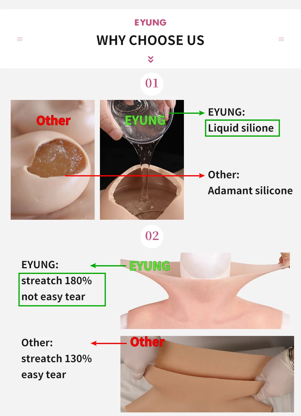 EYUNG Bodysuit Crossdressing Pussy Body Suit Cosplay Silicone Breasts Shemale Full Silicone Bodysuits Sissy Underwear Panties