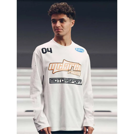 F1's Latest Motorcycle Racing Car Norris Long Sleeved T-shirt for Men and Women, Sports and Leisure Trend for Adults