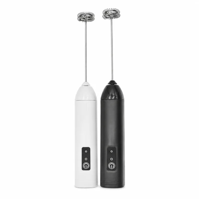 MINI Milk Frother USB Rechargeable 3 Speeds Foam Maker Coffee Whisk Mixer Electric Handle Blender Egg Beater