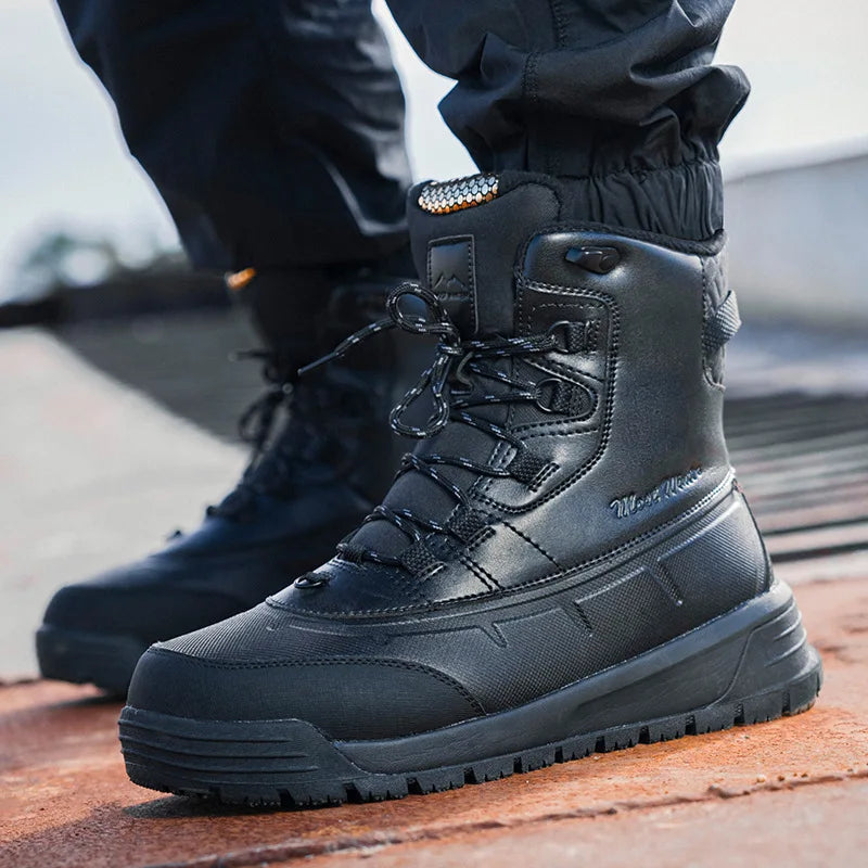Men's Winter Boots 2025 New Waterproof Anti Slip Snow Boots For Men Thickened Fleece Outdoor Winter Sport Shoes Man For -40℃